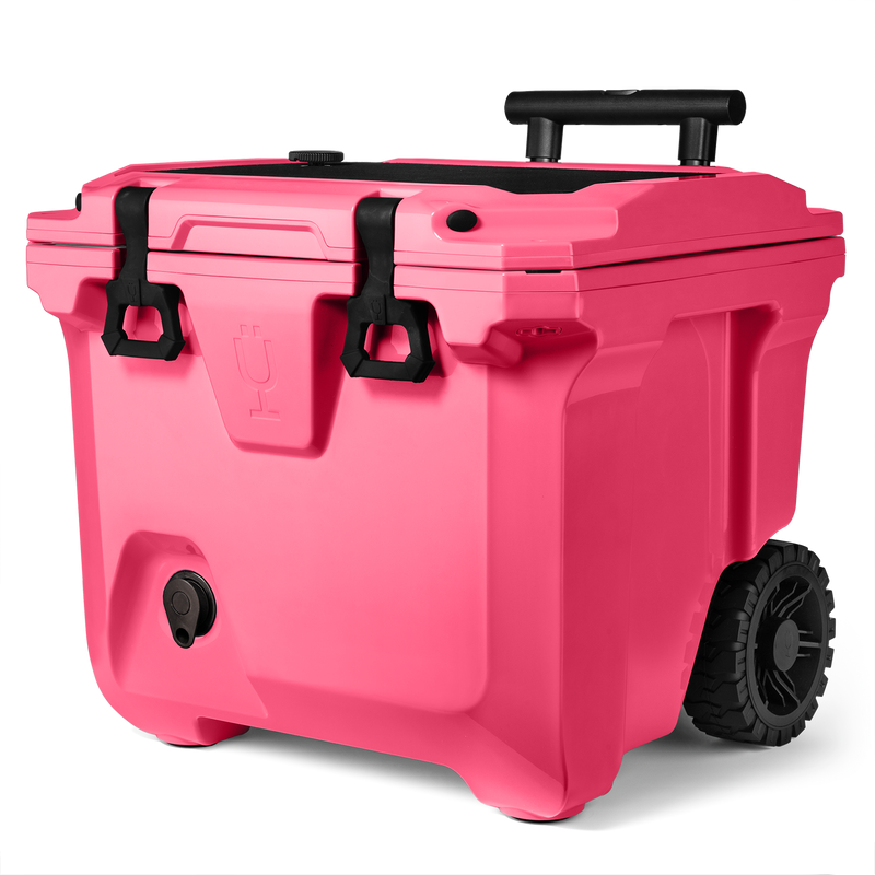 Br Tank 35-Quart Rolling Cooler | Neon Pink