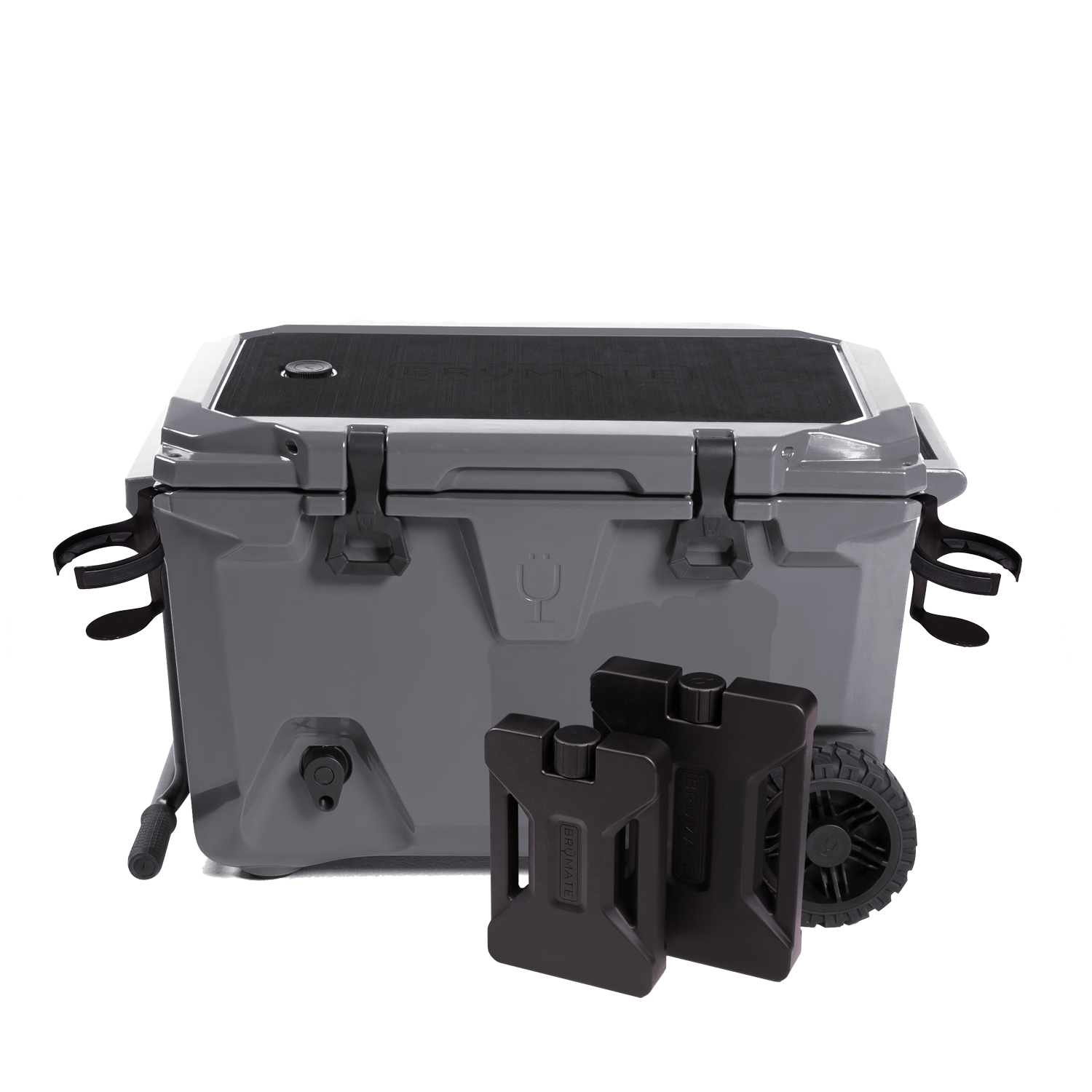 Br Tank 55-Quart Double Drink Holder Cooler Bundle | Charcoal