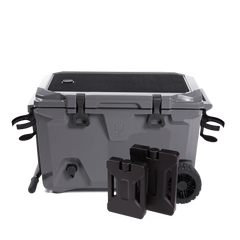 Br Tank 55-Quart Double Drink Holder Cooler Bundle | Charcoal